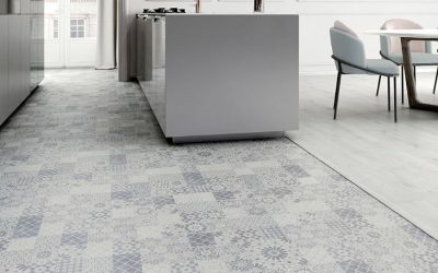Suelos laminados con diseños de baldosa hidráulica