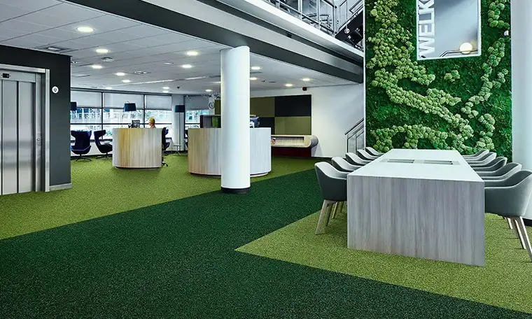 Moqueta punzonada en oficinas